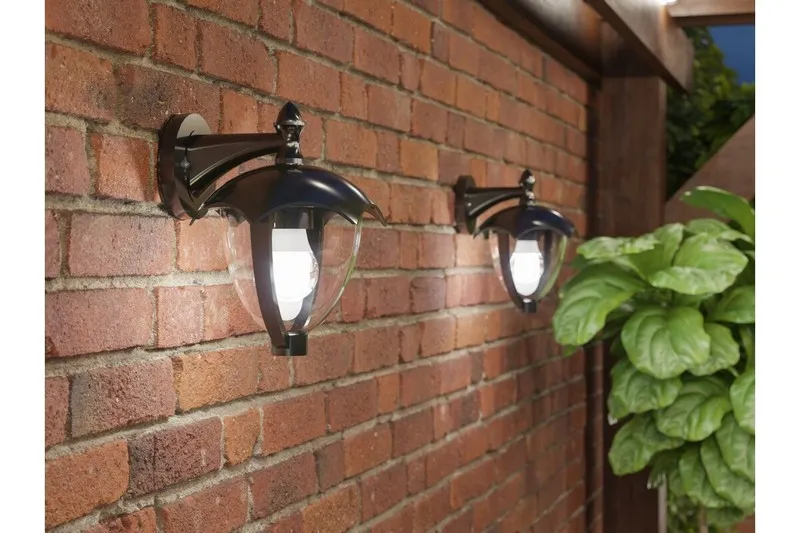 Lampa Ogrodowa Grande-Ad Kinkiet Prosty Dolny, GTV - Czarna