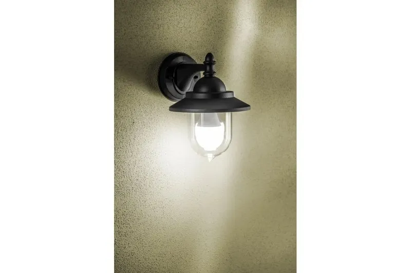 Lampa Ogrodowa Toskana-Ad Kinkiet Prosty, GTV - Czarna