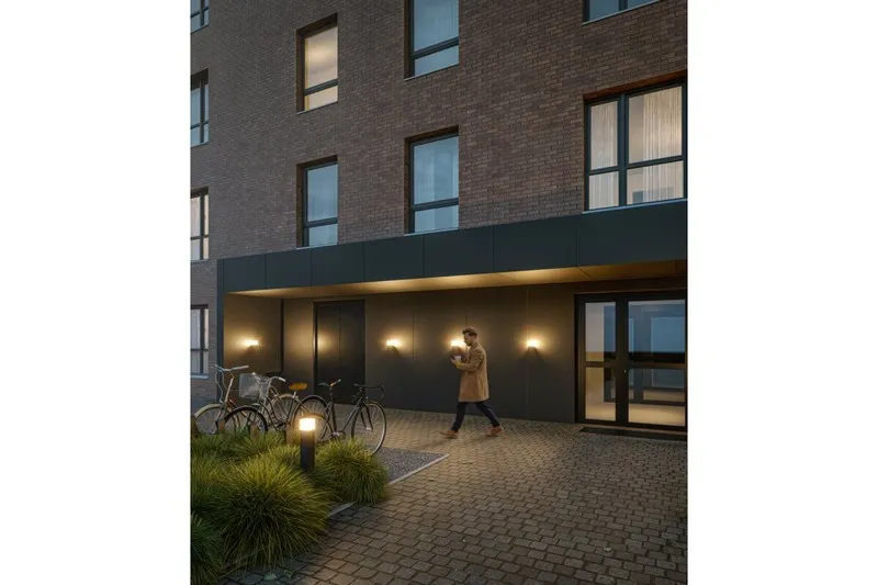 Lampa Ogrodowa Largo-Au,kinkiet Prosty Górny, Grafit GTV