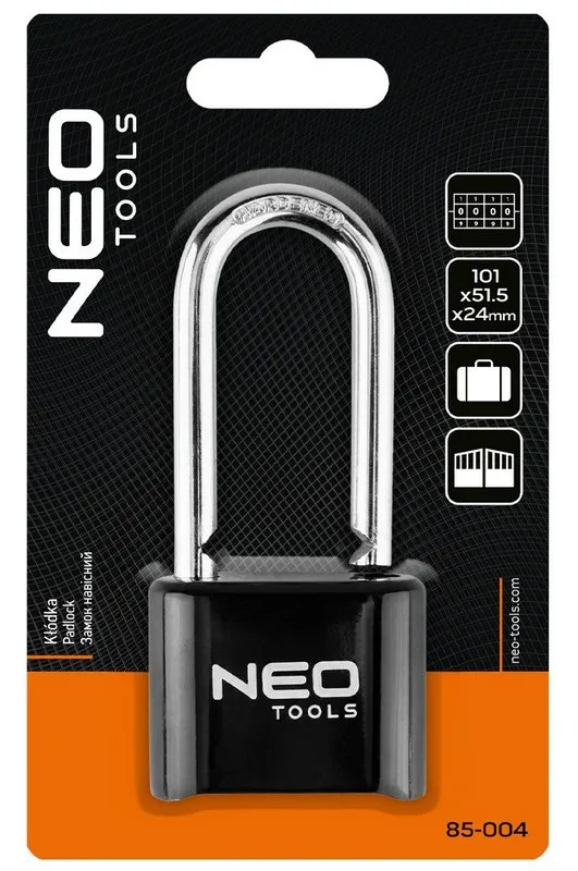 Kłódka Długa Na Szyfr 101*51.5*24MM NEO