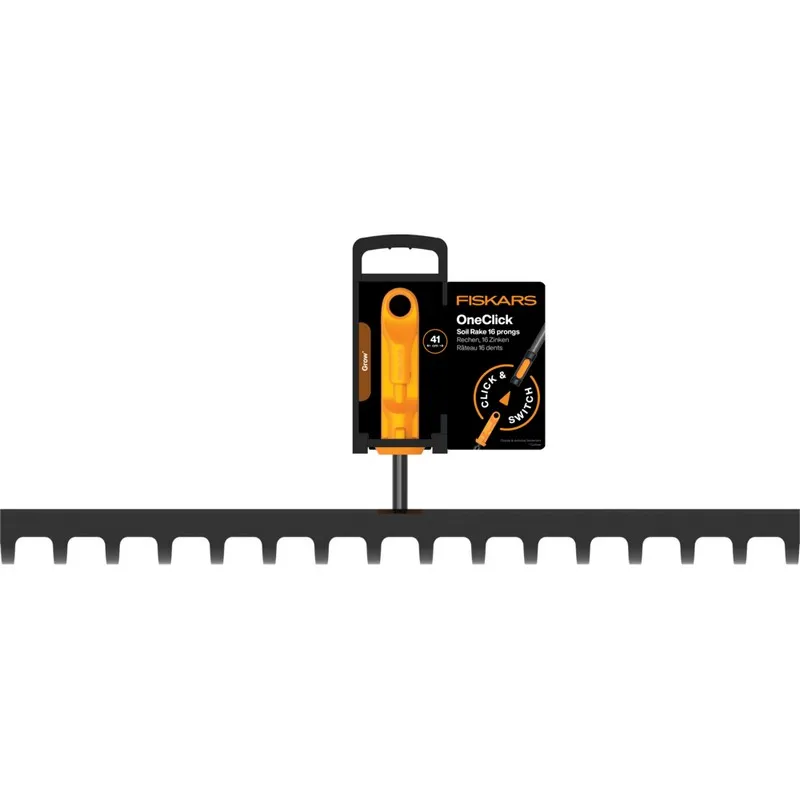 Grabie 16-ZĘBNE Metalowe Oneclick FISKARS