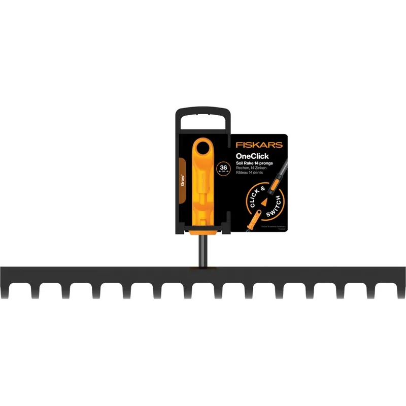 Grabie 14-ZĘBNE Metalowe Oneclick FISKARS