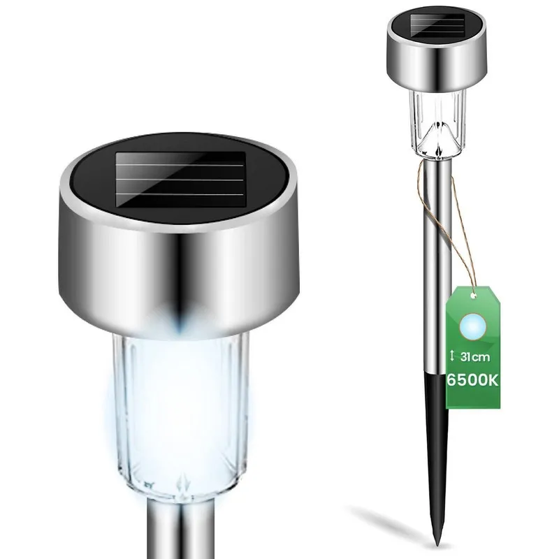 Lampa Solarna Wbijana Palis Chrom 6500K LUMILED