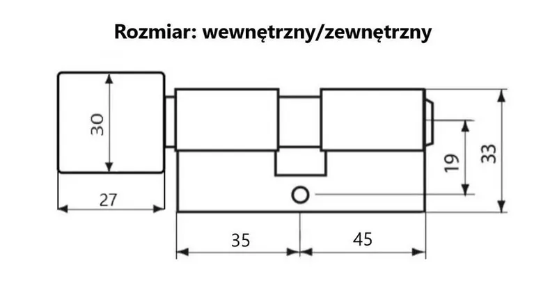 Wkładka Antywłamaniowa Velar PRO G35/45 Z Gałką 5 Kluczy