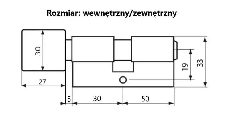 Wkładka Antywłamaniowa Velar PRO G30/50 Z Gałką 5 Kluczy