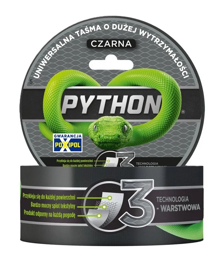 Taśma Duct Tape Python 48MM*25M POXIPOL - Czarna