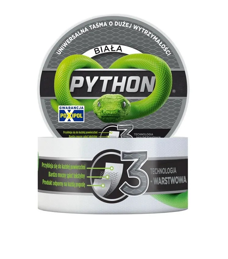 Taśma Duct Tape Python 48MM*9M POXIPOL - Biała