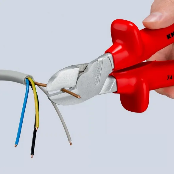Szczypce Tnące Boczne VDE O Zwiększonym Przełożeniu 200mm KNIPEX