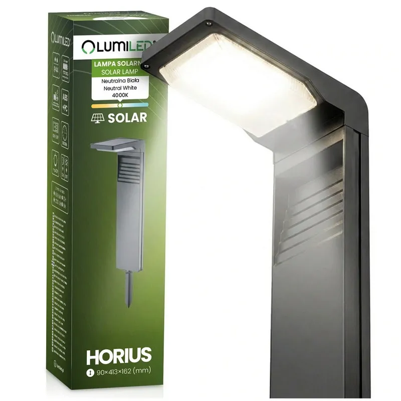 Lampa Solarna Słupek Wbijany Horius 4000K LUMILED