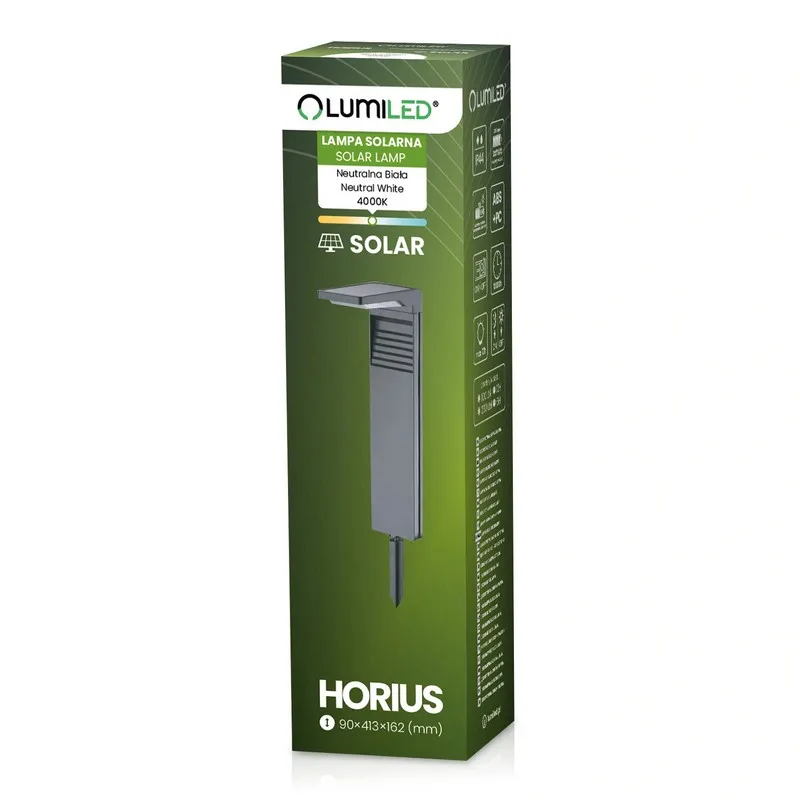 Lampa Solarna Słupek Wbijany Horius 4000K LUMILED