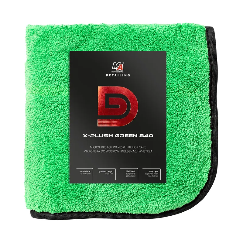 Detailer Mikrofibra Do Wosków X-Plush Green 840GSM MOJE AUTO