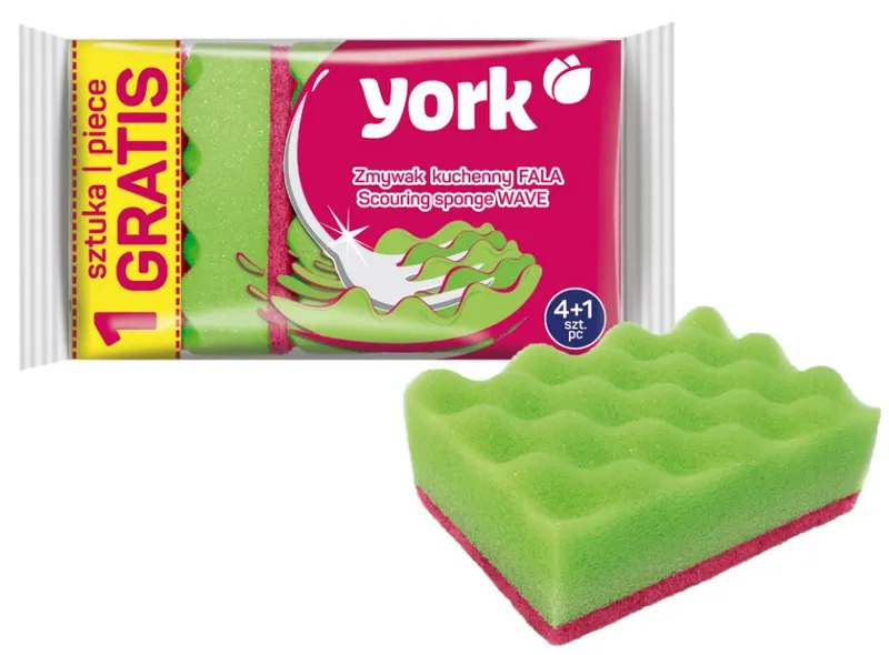 YORK Zmywak Kuchenny Fala, 5 szt