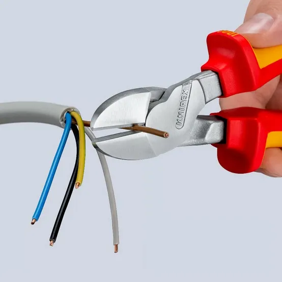 Szczypce Tnące Boczne VDE O Zwiększonym Przełożeniu 200mm KNIPEX