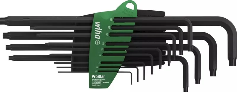 Zestaw Kluczy Trzpieniowych Torx Z Uchwytem Prostar 13 szt. WIHA