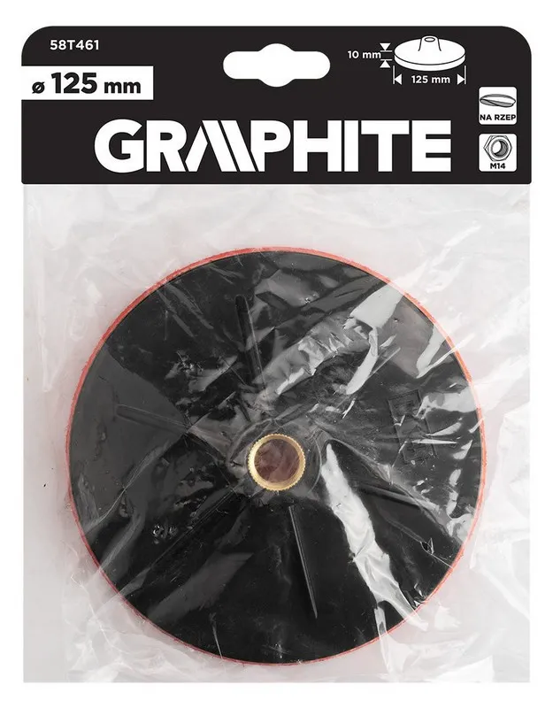 Tarcza Z Rzepem 125*10MM M14 GRAPHITE