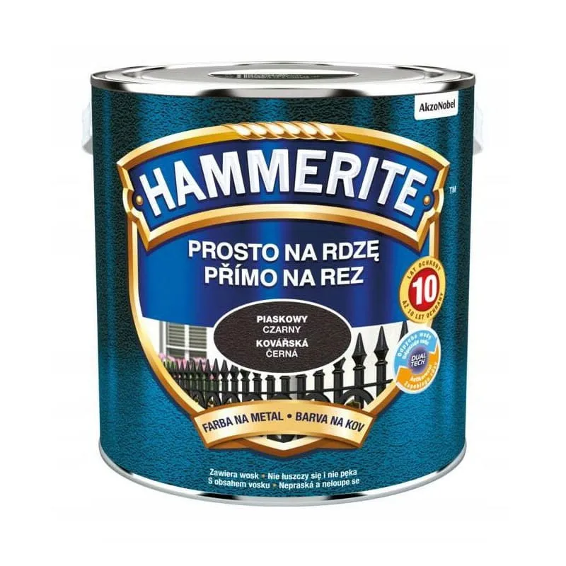 Emalia HAMMERITE Piaskowy 0,7l - Czarny
