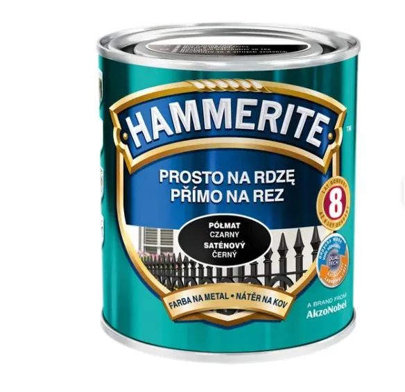 Emalia HAMMERITE Satynowy Półmat 0,7l - Czarny