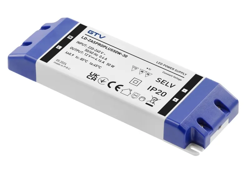 Zasilacz LED PRO 12V 50W 220-240V IP20 GTV