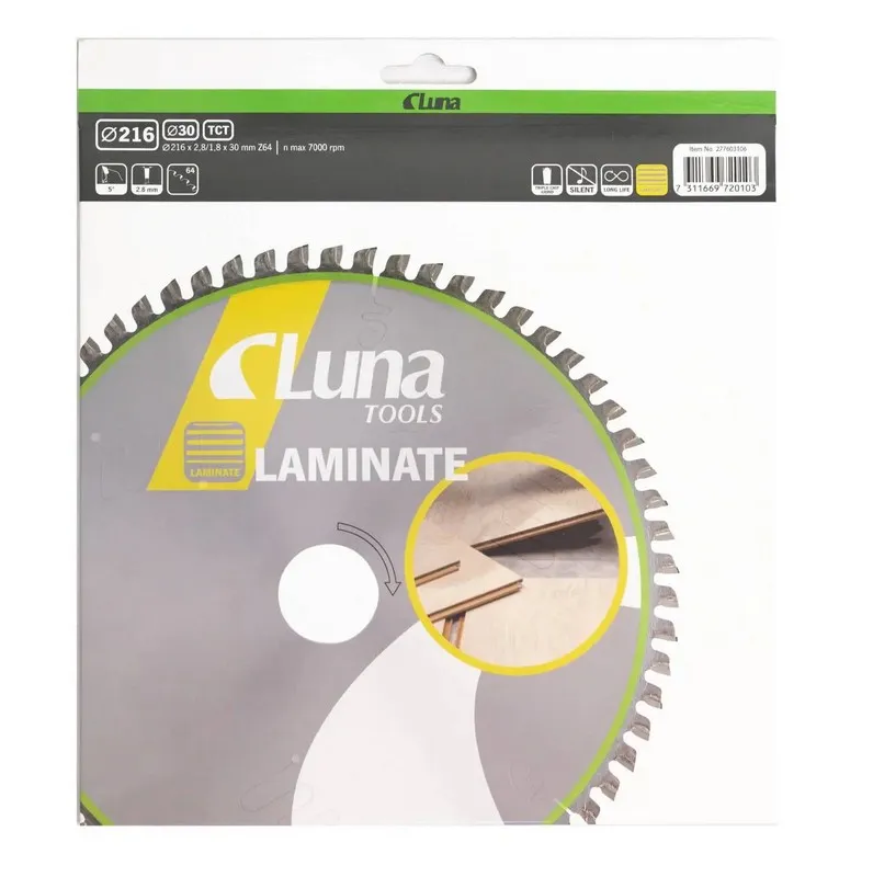 Piła Tarczowa LUNA Laminate 216x30 Z64