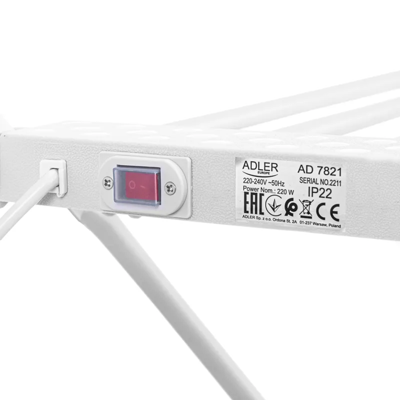 Suszarka Do Ubrań Składana Elektryczna 220W AD7821 ADLER