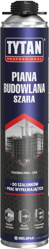 Pianka Pistoletowa TYTAN Budowlana 750 ml - Szara