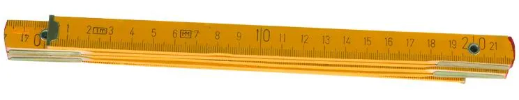 Miara Drewniana Składana Okuta 1m TOP TOOLS - Żółta