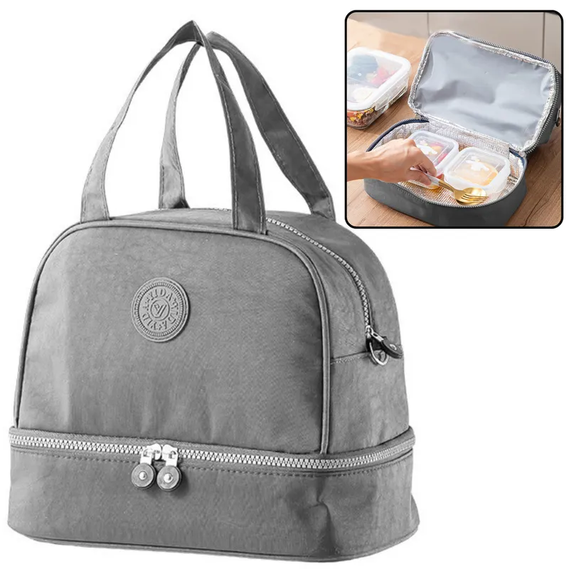 Torba Termiczna Izolacyjna Śniadaniowa Pas Z Regulacją 27cm - Szara