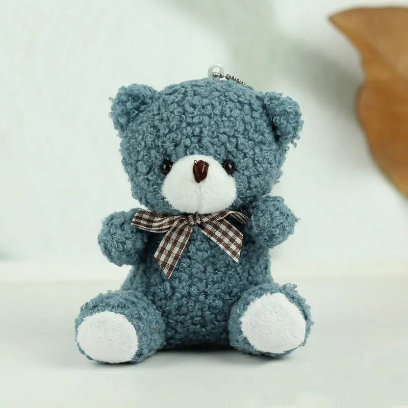 Miś Pluszowy Brelok Zawieszka Ozdoba 8cm - Granatowy