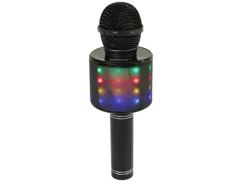 Mikrofon Bezprzewodowy USB Głośnik Nagrywanie Karaoke Model WS-858 - Czarny