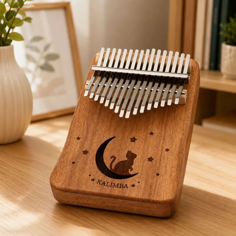 Kalimba 17 Klawiszy Drewniany Instrument Muzyczny Akcesoria Woreczek