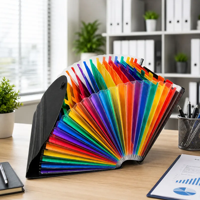 Teczka Harmonijkowa Organizer Na Dokumenty 25 Przegród A4 - Czarna