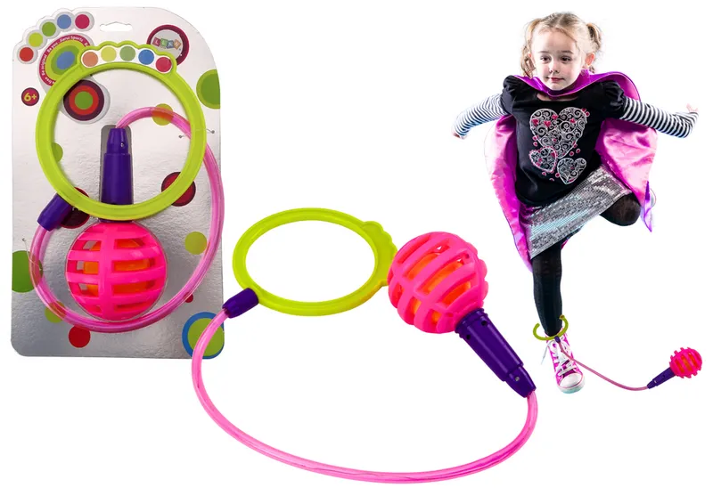Skakanka Skipper Hula Hop Na Nogę Diody LED - Różowa