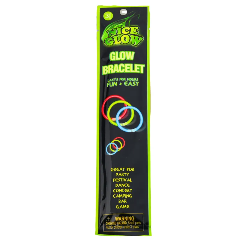Bransoletki Opaski Fluorescencyjne Świecące W Ciemności Neon Stick 3 szt
