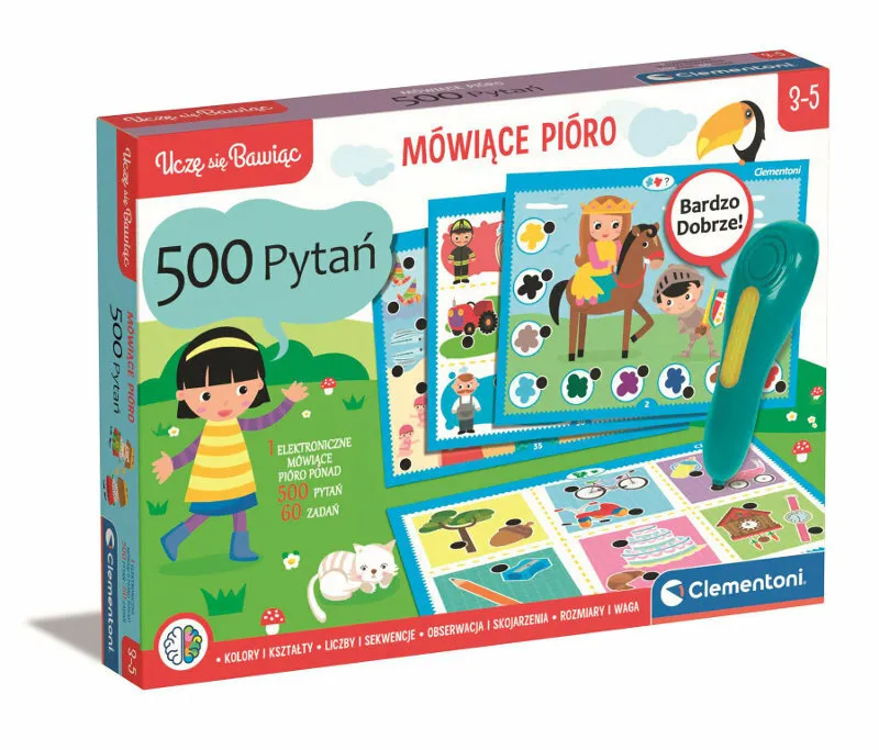Mówiące Pióro 500 Pytań Uczę Się Bawiąc Język Polski CLEMENTONI 50782
