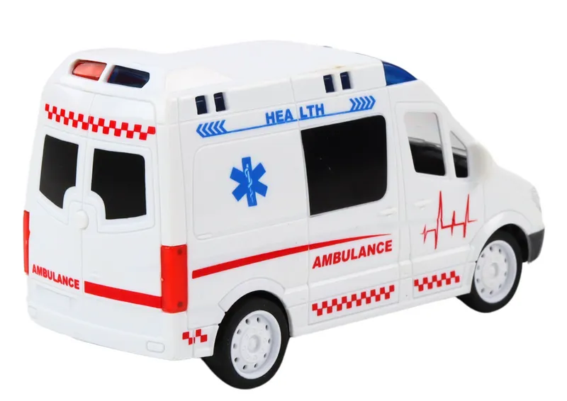 Zdalnie Sterowana Karetka Ambulans RC Światła Dźwięki - Biała