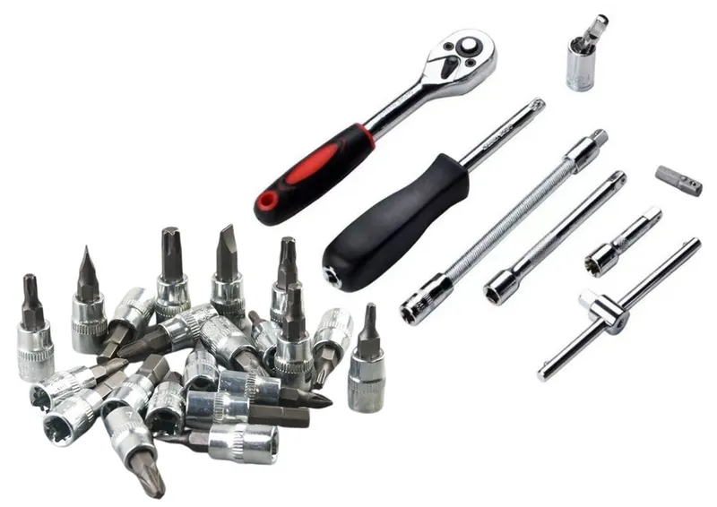 Zestaw Kluczy Nasadowych 1/4" - 46 Elementów W Walizce