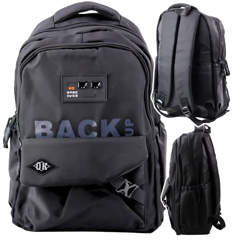 Plecak Miejski Szkolny 6 Kieszeni Back Up 23l 46cm - Czarny