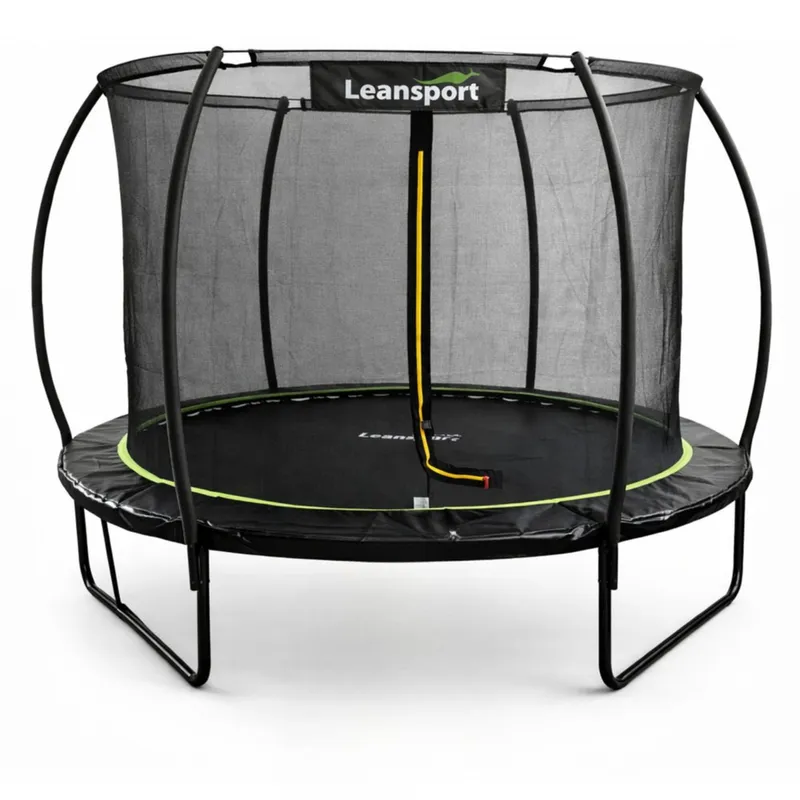Trampolina Ogrodowa Z Siatką Wewnętrzną 183cm 6ft - Czarno-Zielona