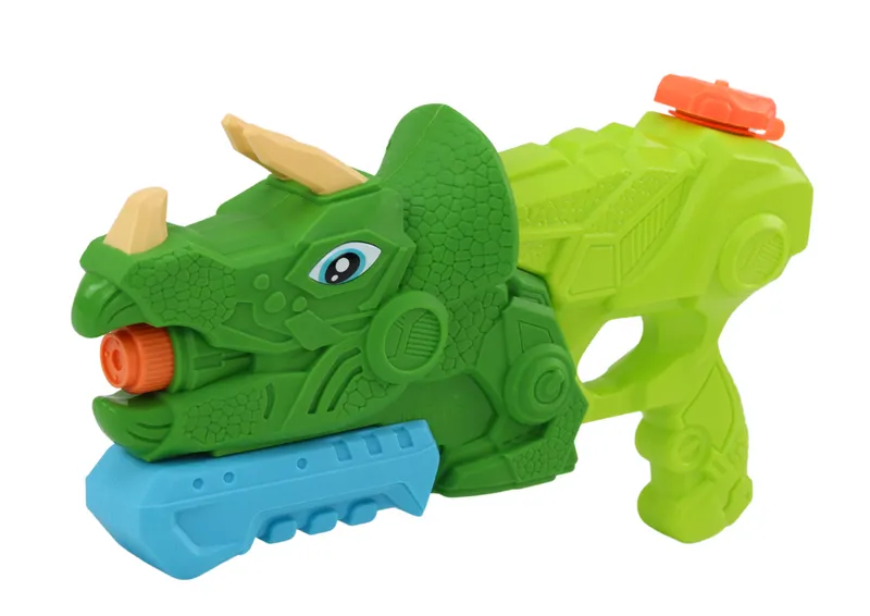 Pistolet Na Wodę Dinozaur Triceratops 1000 ml Zasięg 7m - Zielony