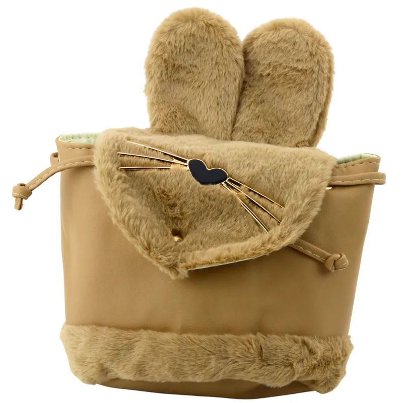Plecak Dziecięcy Pluszowy Uszy Regulowany Pasek 22cm 4l - Beżowy