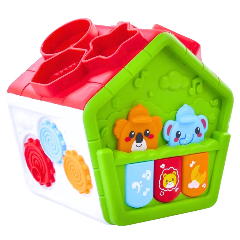 Interaktywny Domek Edukacyjny Sorter Dla Malucha - Zielony