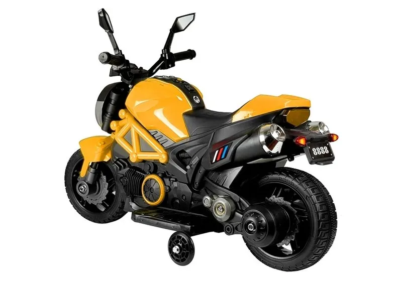 Motor Na Akumulator Motocykl Dla Dzieci GTM1188 Światło LED - Żółty