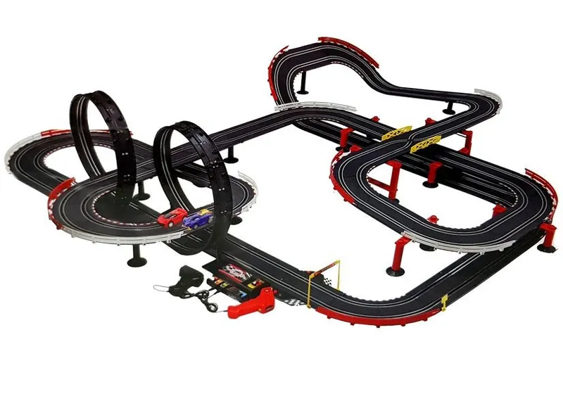 Tor Wyścigowy Z Samochodzikami 2 Autka 1420 cm Turbo 1:43 Kontrolery