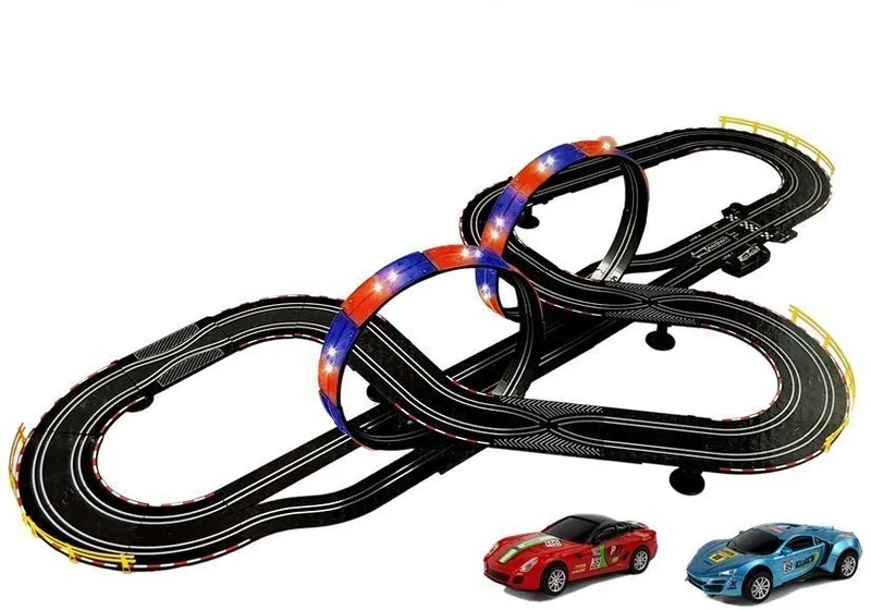 Tor Wyścigowy 1:43 2 Autka Top Turbo Światła 7,6 m Długości