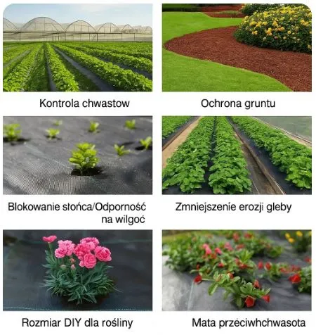Agrotkanina 1100cm X 100m UV 135g Antychwastowa Agrowłóknina + Kotwy - Czarna