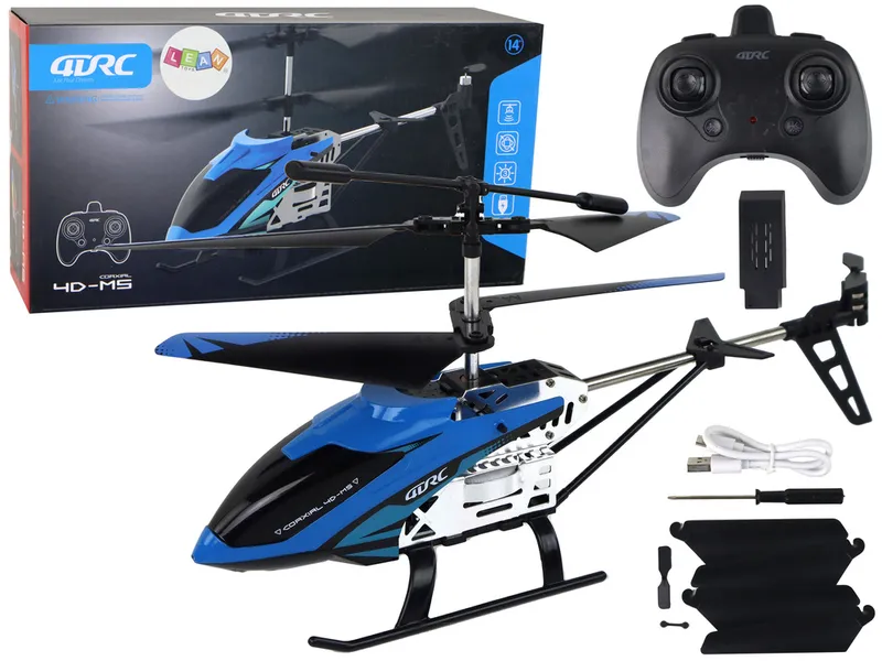 Aluminiowy Helikopter RC 2.4G 15 Minut Lotu - Niebieski
