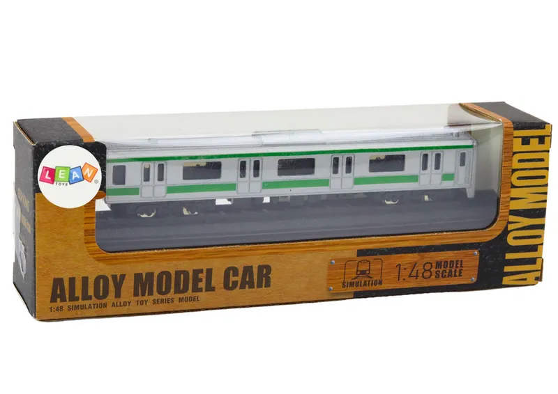 Model Kolekcjonerski Pociąg Wagon 1:48 Metalowy - Srebrny
