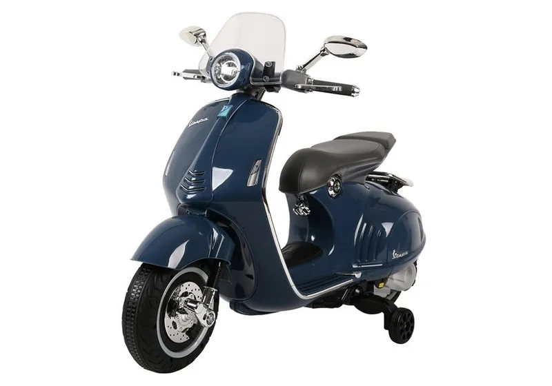 Skuter Na Akumulator Vespa GTS 300 Mini Dla Dzieci Światło LED - Niebieski
