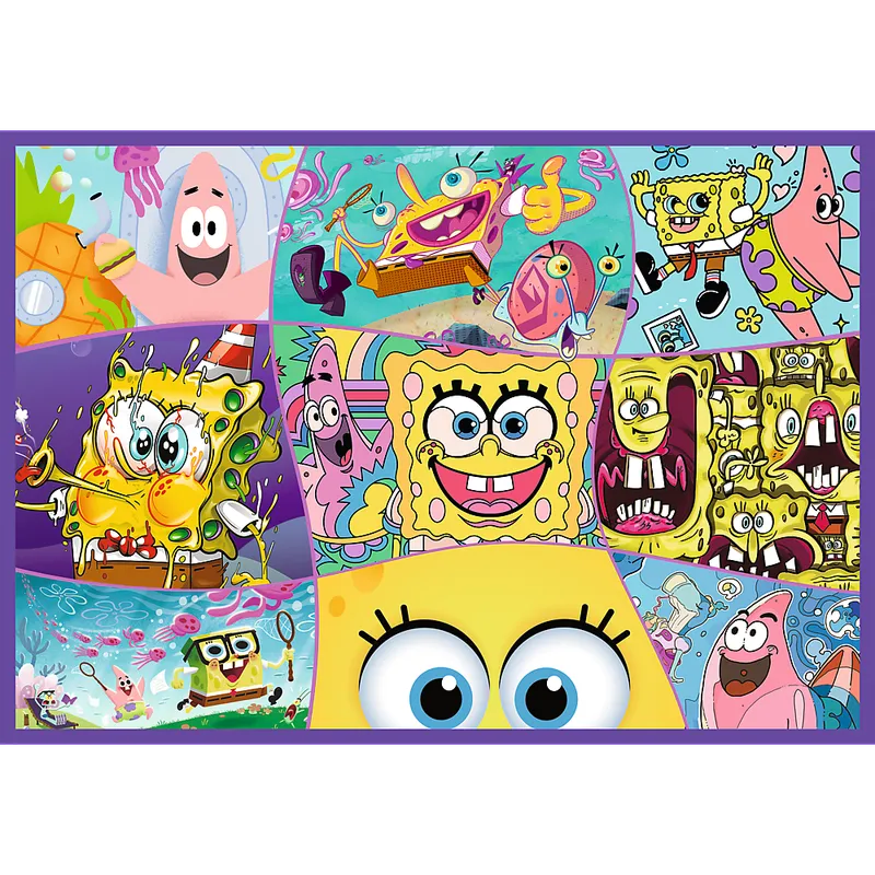Puzzle - 4x250 - Szalony Świat Sponge Boba - TREFL 13342