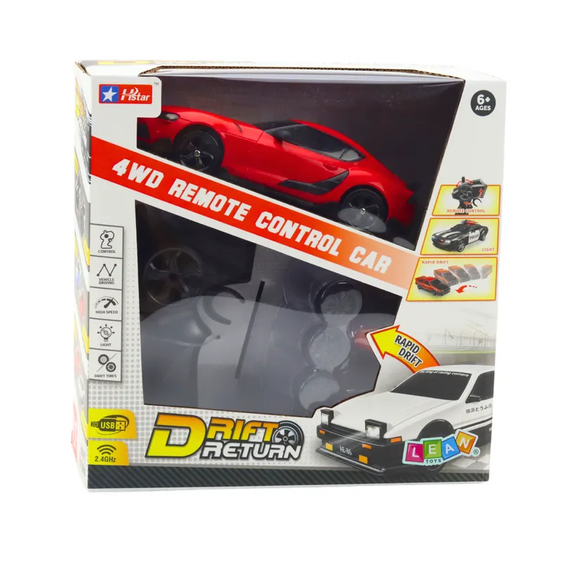 Auto Sportowe Do Driftu Wymienne Koła Zdalnie Sterowany RC 4WD - Czerwone